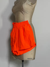 Load image into Gallery viewer, Neon Orange Elastic Waist Running Shorts
