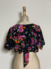Load image into Gallery viewer, Vibrant Multi-Color Floral V-Neck Crop Top
