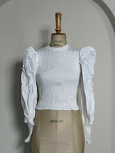 Load image into Gallery viewer, Puff Sleeve Ribbed Top
