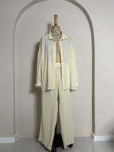 Load image into Gallery viewer, Butter Yellow Shirt &amp; Wide-Leg Trouser Set
