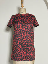 Load image into Gallery viewer, Red &amp; Black Leopard Print Short Sleeve Mini Dress / Tunic
