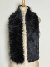 Load image into Gallery viewer, Classic Black Faux Fur Winter Scarf/Stole

