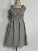 Load image into Gallery viewer, Grey Smocked Bodice Sleeveless A-Line Mini Dress
