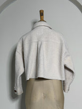 Load image into Gallery viewer, Cropped Cream Bouclé Shacket
