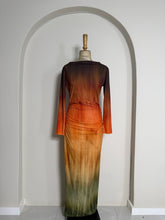 Load image into Gallery viewer, Sunset Ombré Ruched Dress
