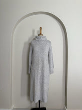 Load image into Gallery viewer, Grey Turtleneck Knit Maxi Dress
