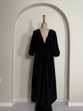 Load image into Gallery viewer, Black V-Neck Maxi Dress
