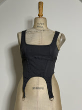 Load image into Gallery viewer, Ribbed Square-Neck Corset Tank Top
