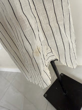 Load image into Gallery viewer, White &amp; Black Striped Longline Shirt Dress
