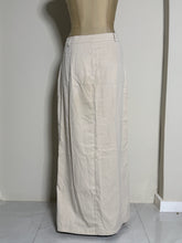 Load image into Gallery viewer, High Waisted Beige Maxi Skirt with Front Slit
