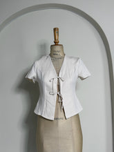 Load image into Gallery viewer, Tie Front White Set
