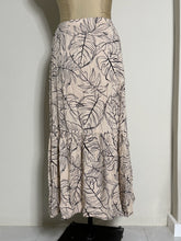 Load image into Gallery viewer, Neutral Leaf Print Maxi Skirt with Ruffle Hem
