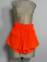 Load image into Gallery viewer, Neon Orange Elastic Waist Running Shorts
