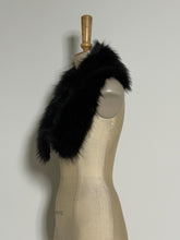 Load image into Gallery viewer, Black Faux Fur Stole
