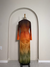 Load image into Gallery viewer, Sunset Ombré Ruched Dress

