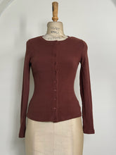 Load image into Gallery viewer, Ribbed Knit Button-Up Cardigan Top
