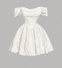 Load image into Gallery viewer, White Floral Smocked Mini Dress
