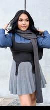 Load image into Gallery viewer, Ribbed Square-Neck Corset Tank Top
